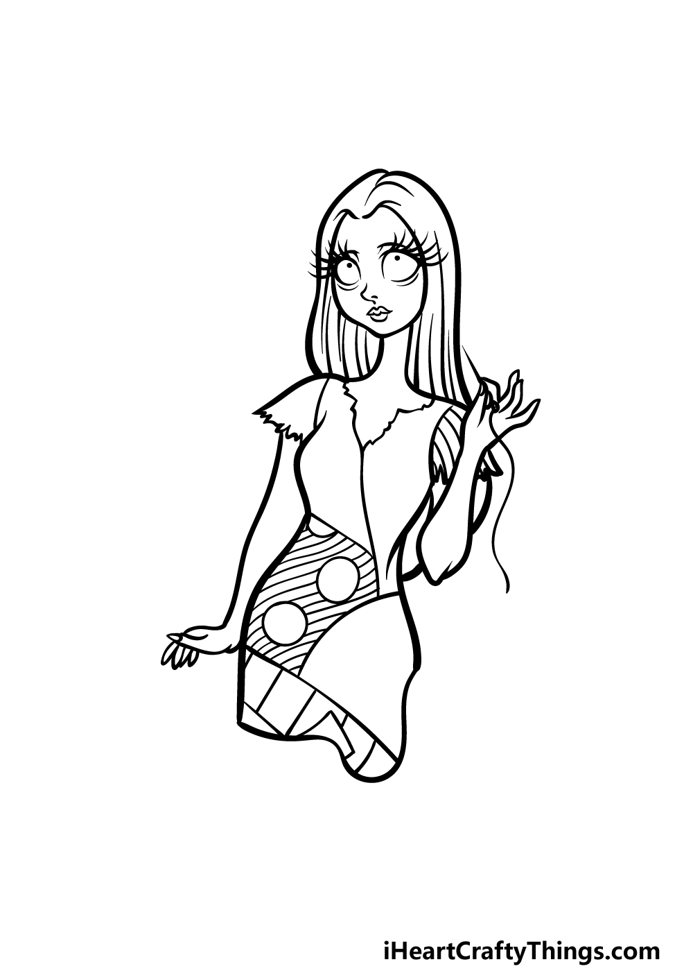 how to draw Sally step 4