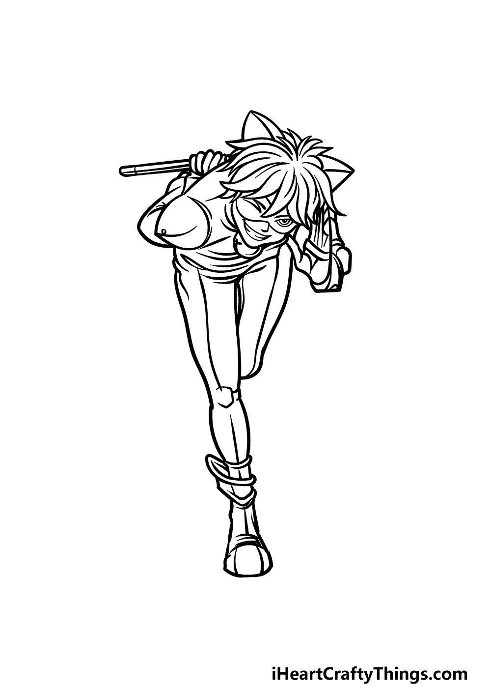 how to draw Cat Noir step 4