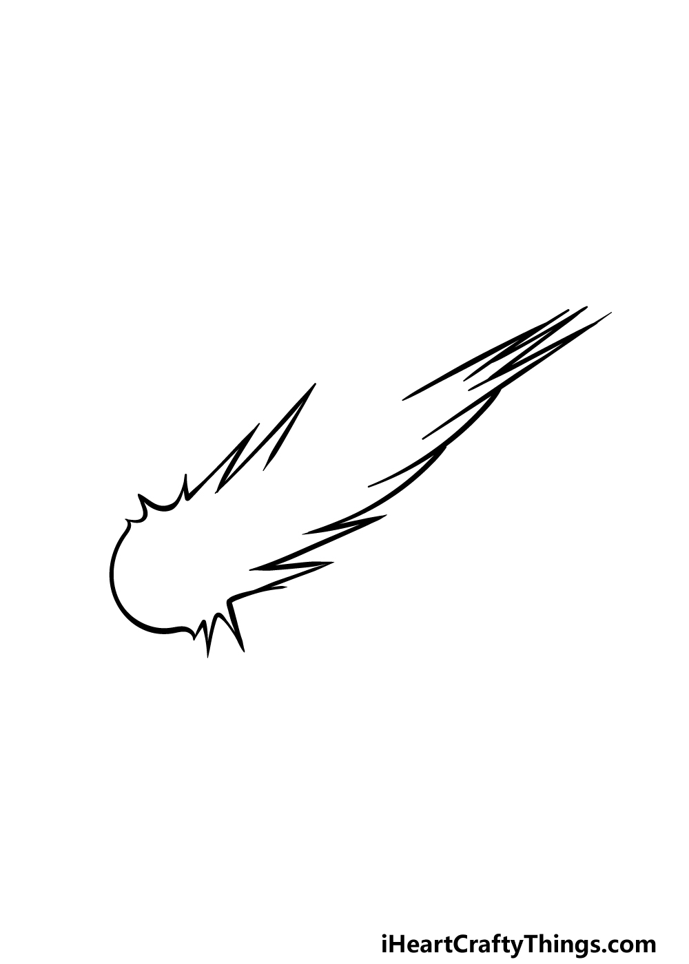 how to draw a comet step 4