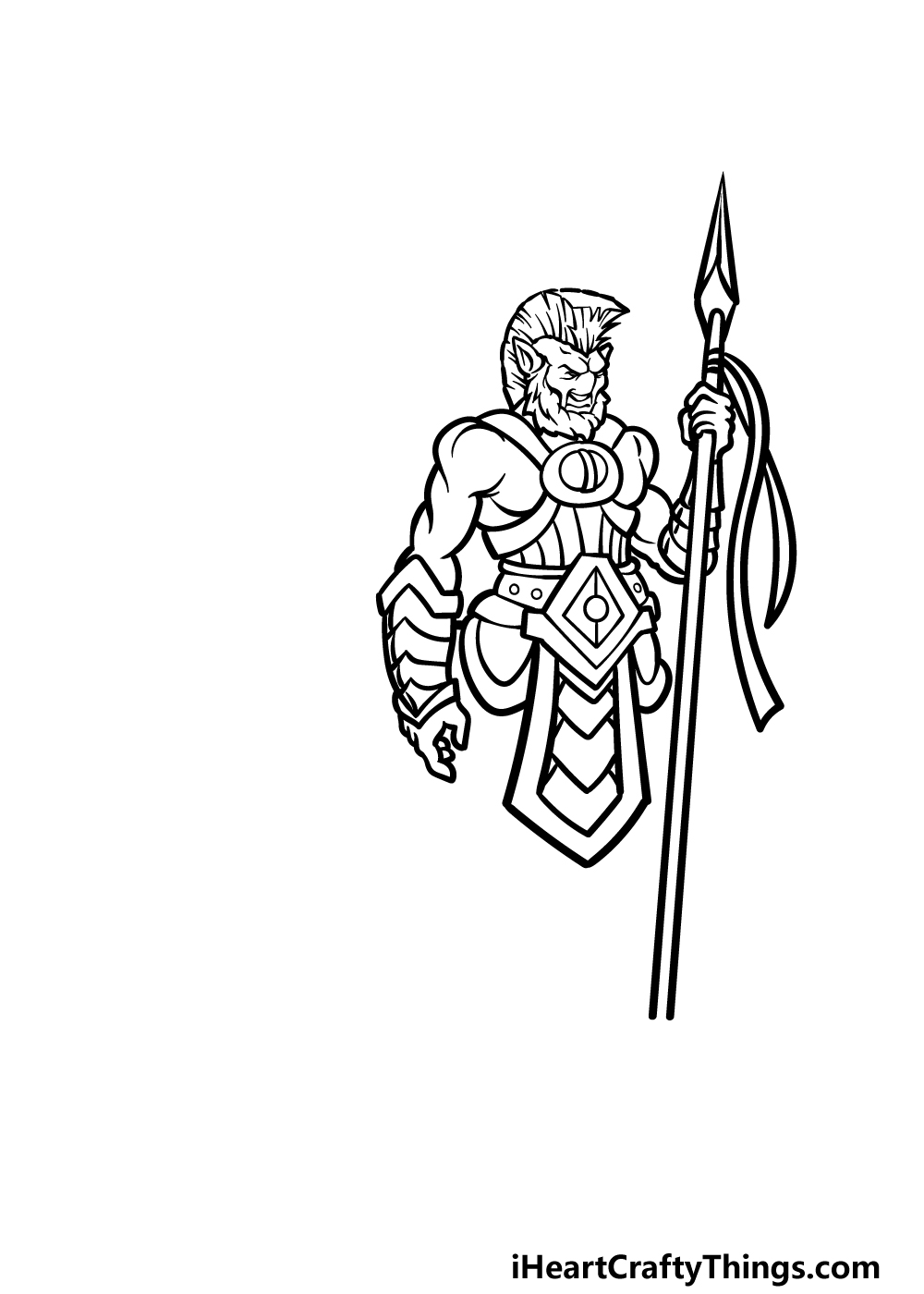 how to draw a Centaur step 4