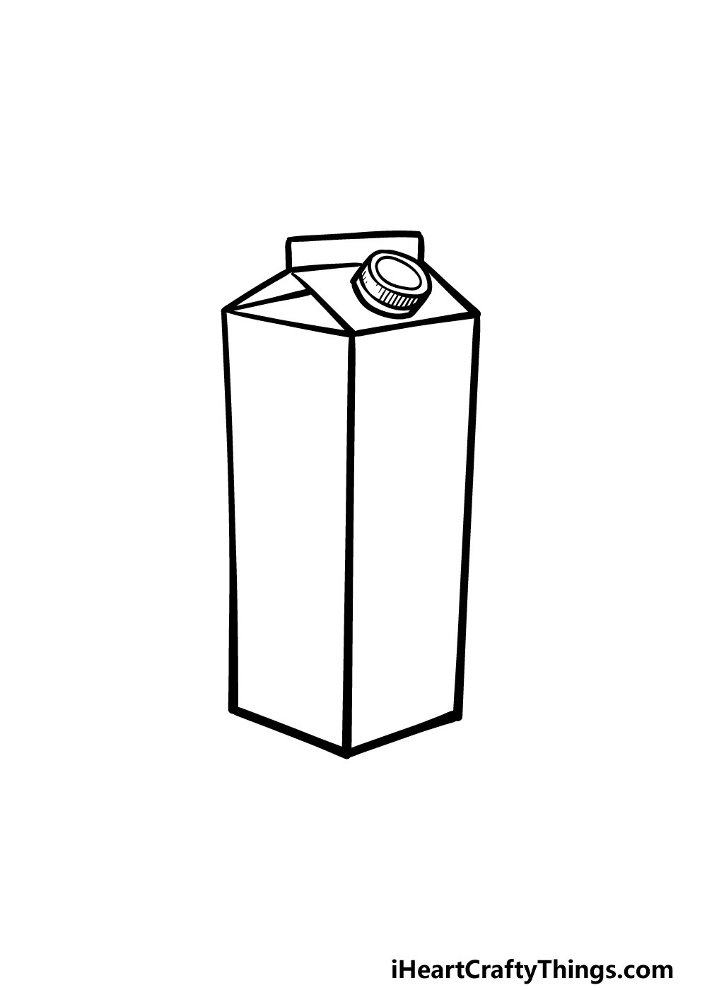 drawing a milk carton step 4