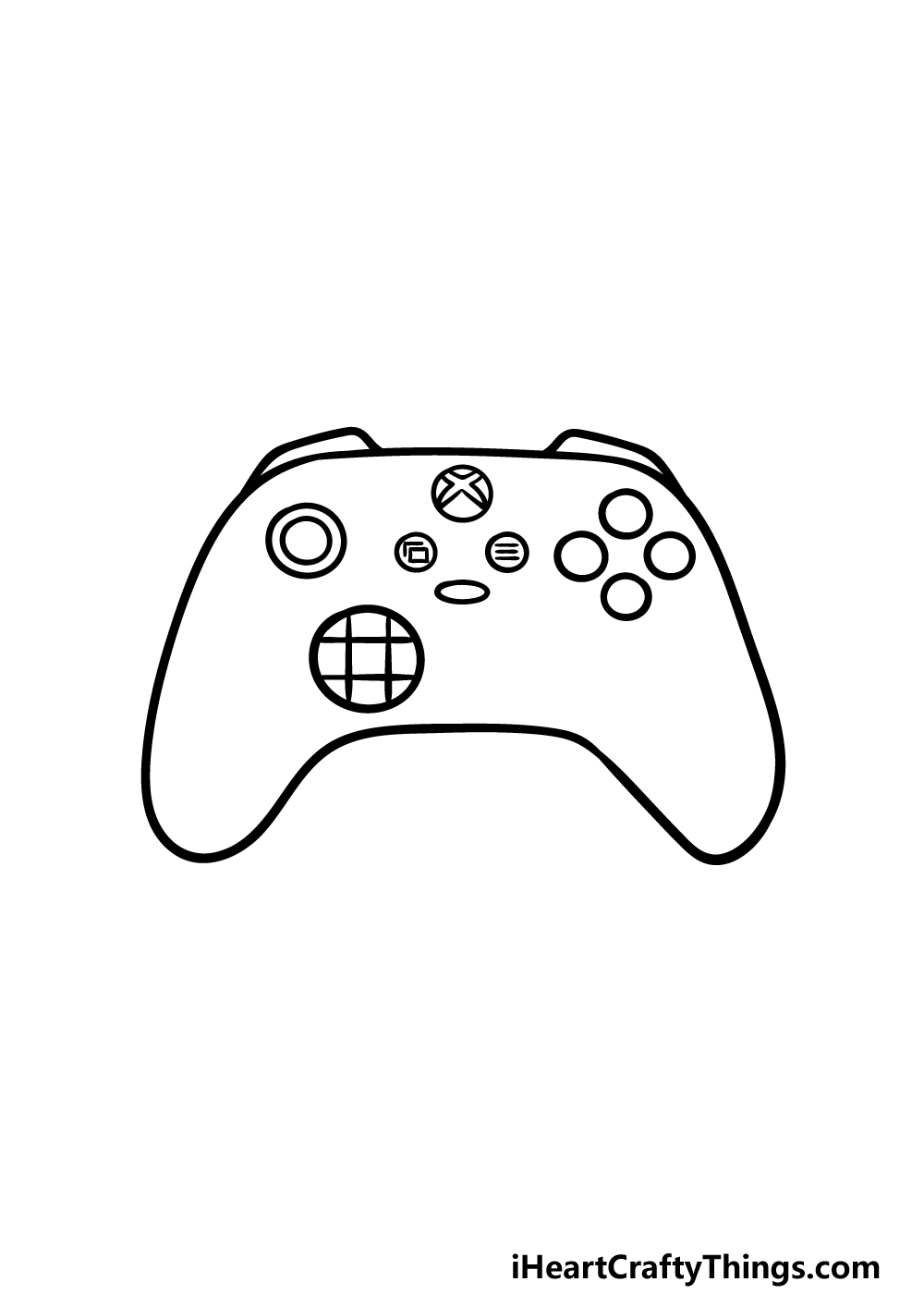 drawing an Xbox Controller step 4
