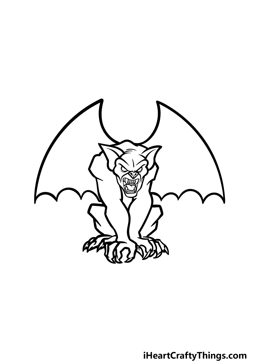 drawing Gargoyle step 4