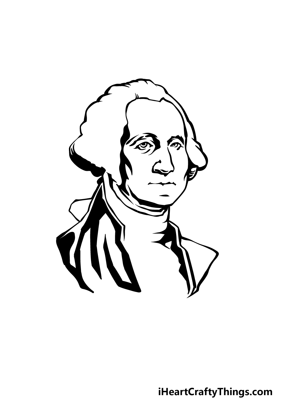 how to draw George Washington step 4