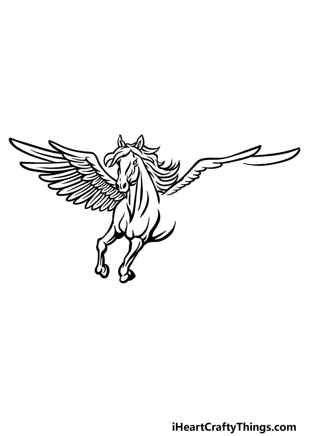 how to draw Pegasus step 4