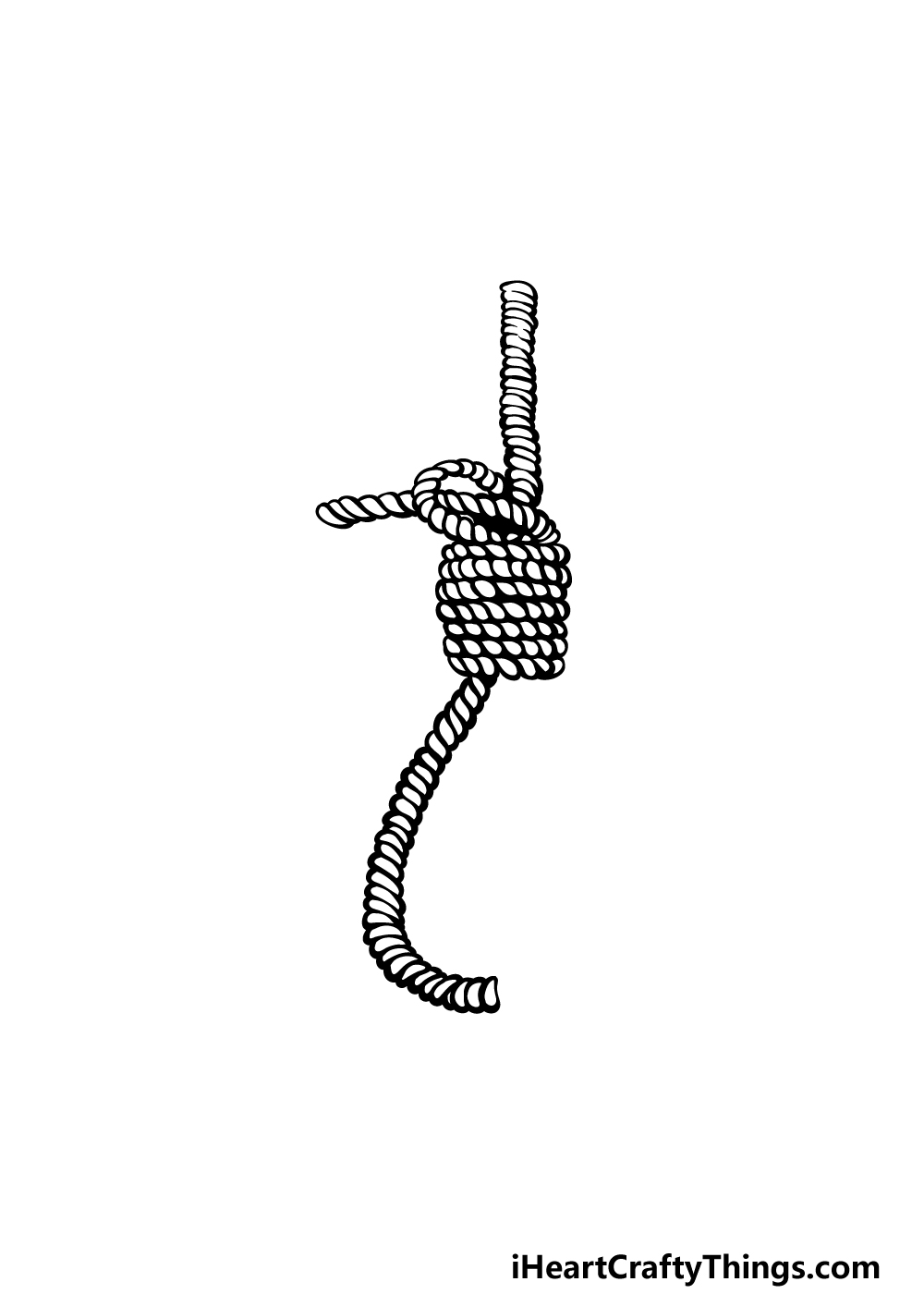how to draw a noose step 4