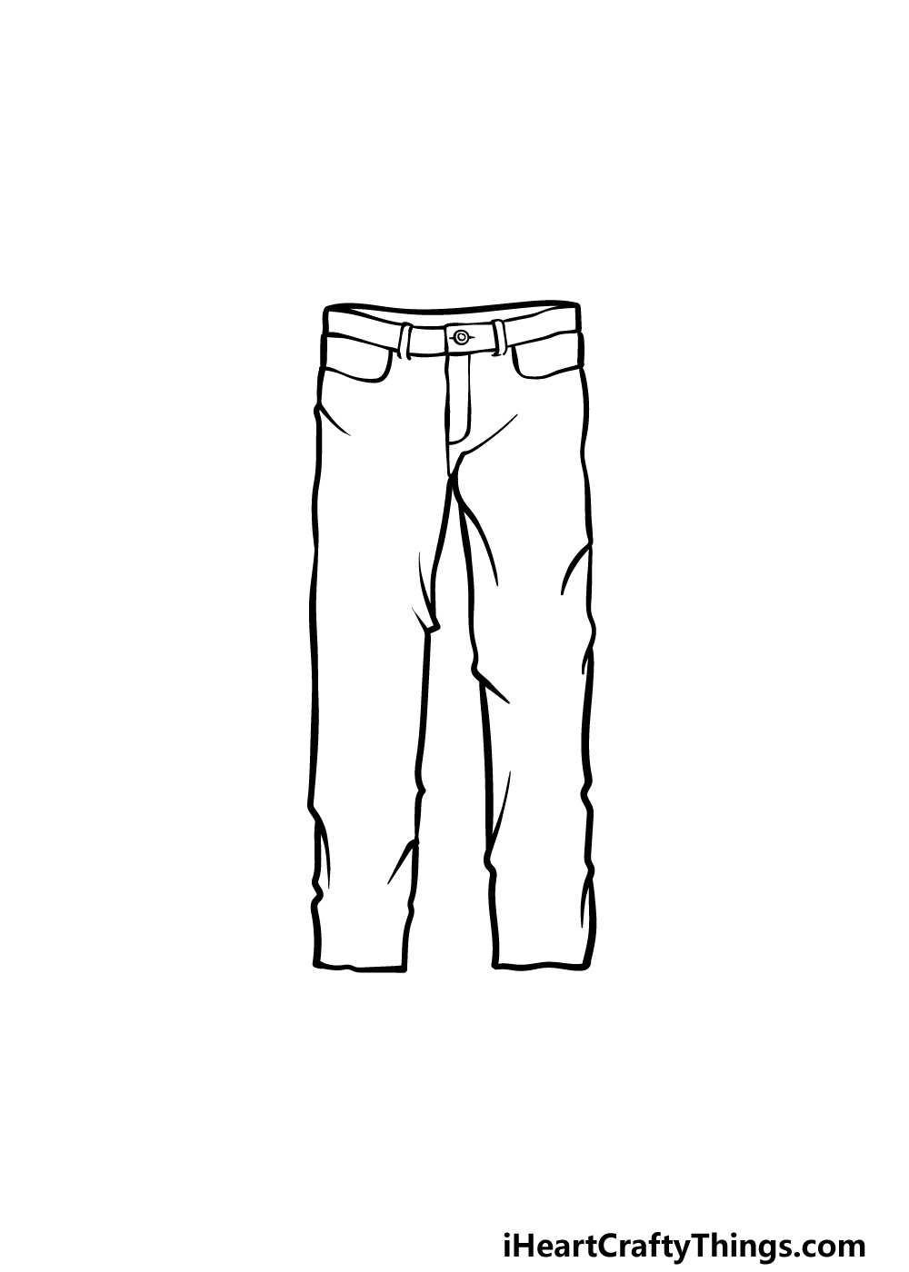 how to draw pants step 4