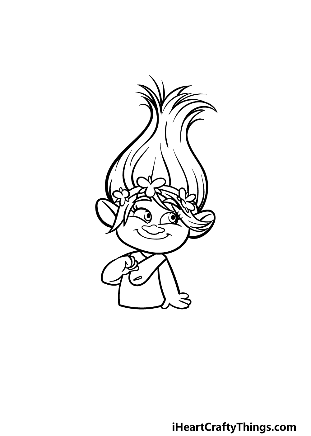 how to draw a troll step 4