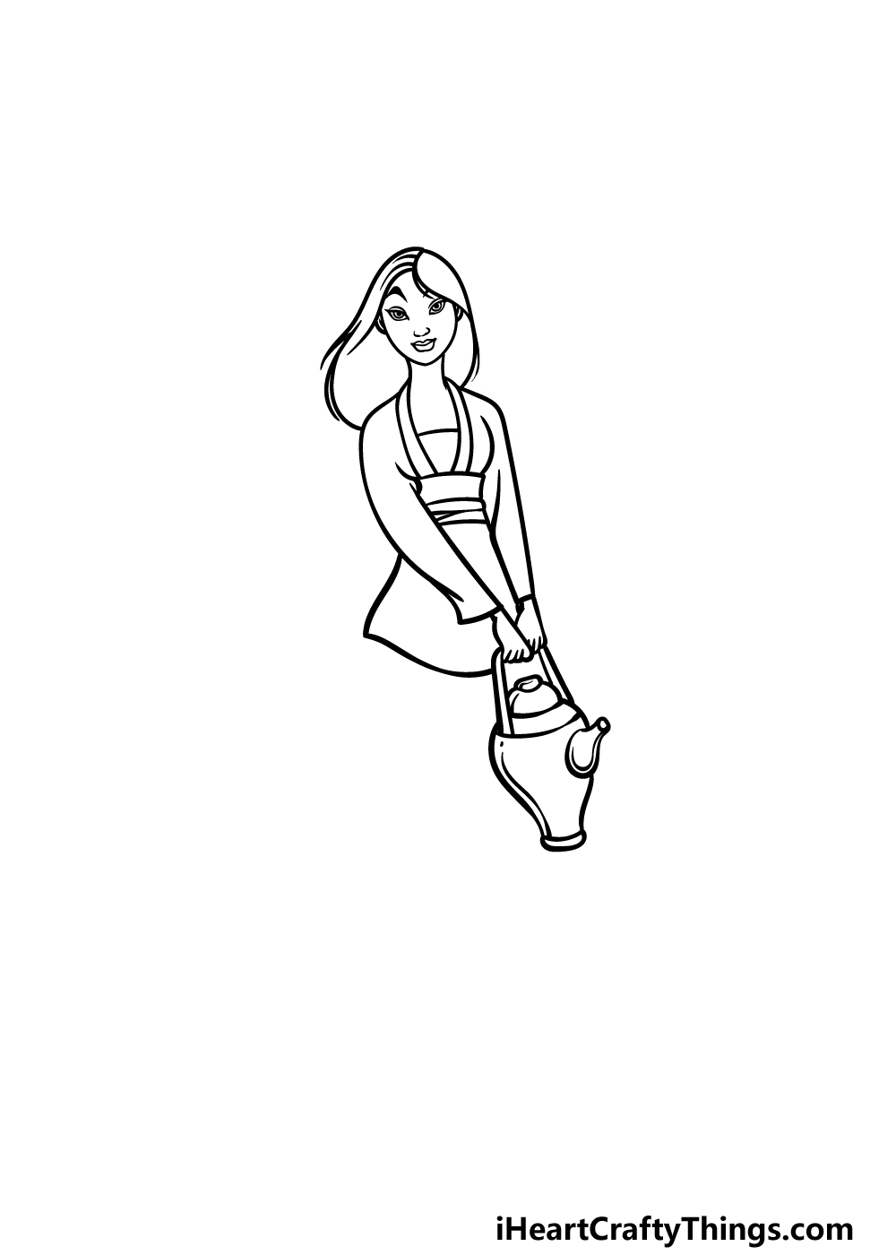 drawing Mulan step 4