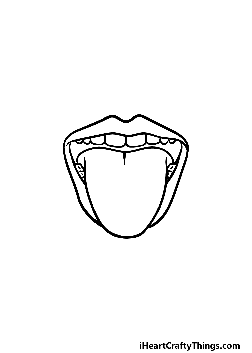 how to draw a tongue step 4
