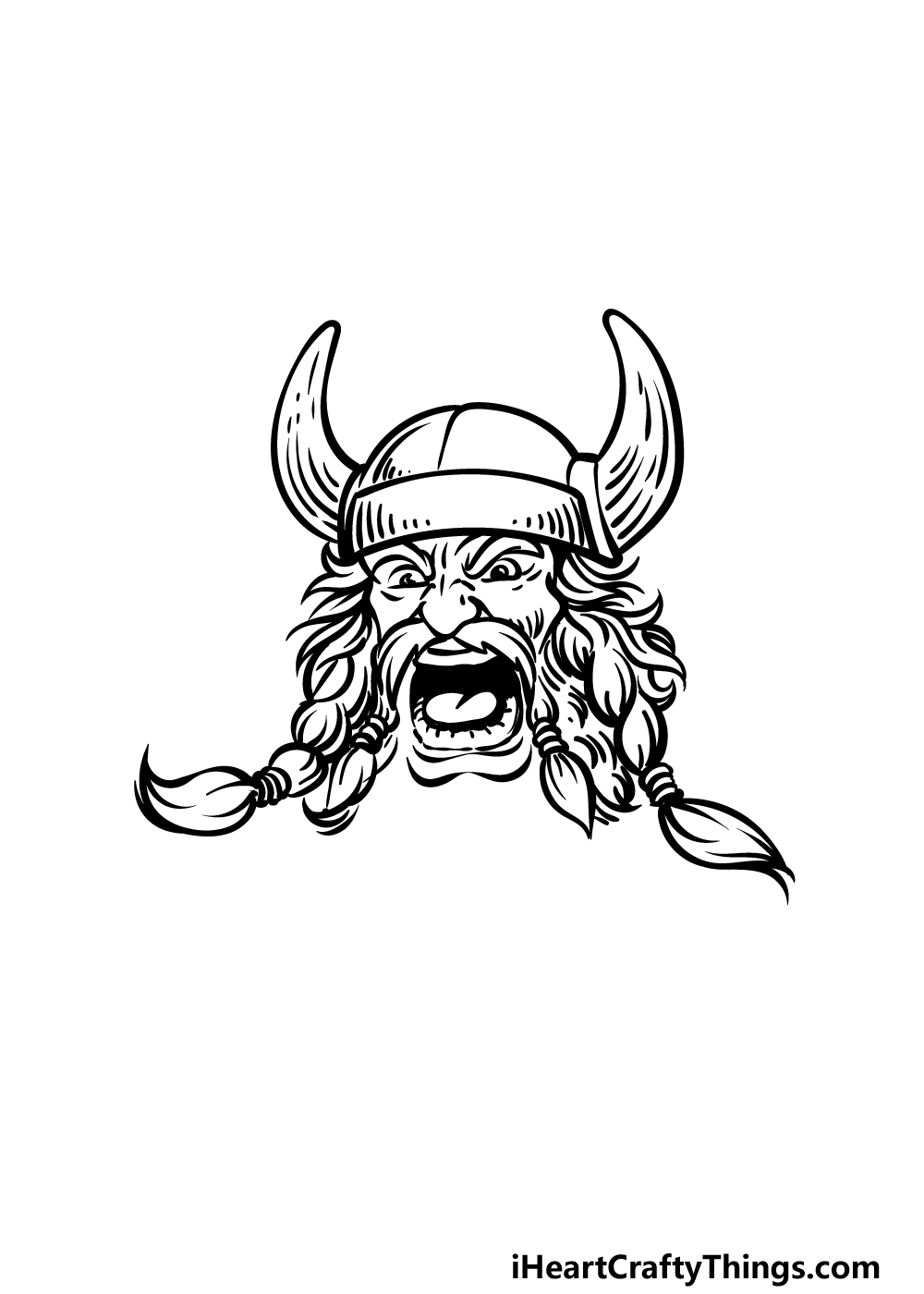 how to draw an angry face step 4