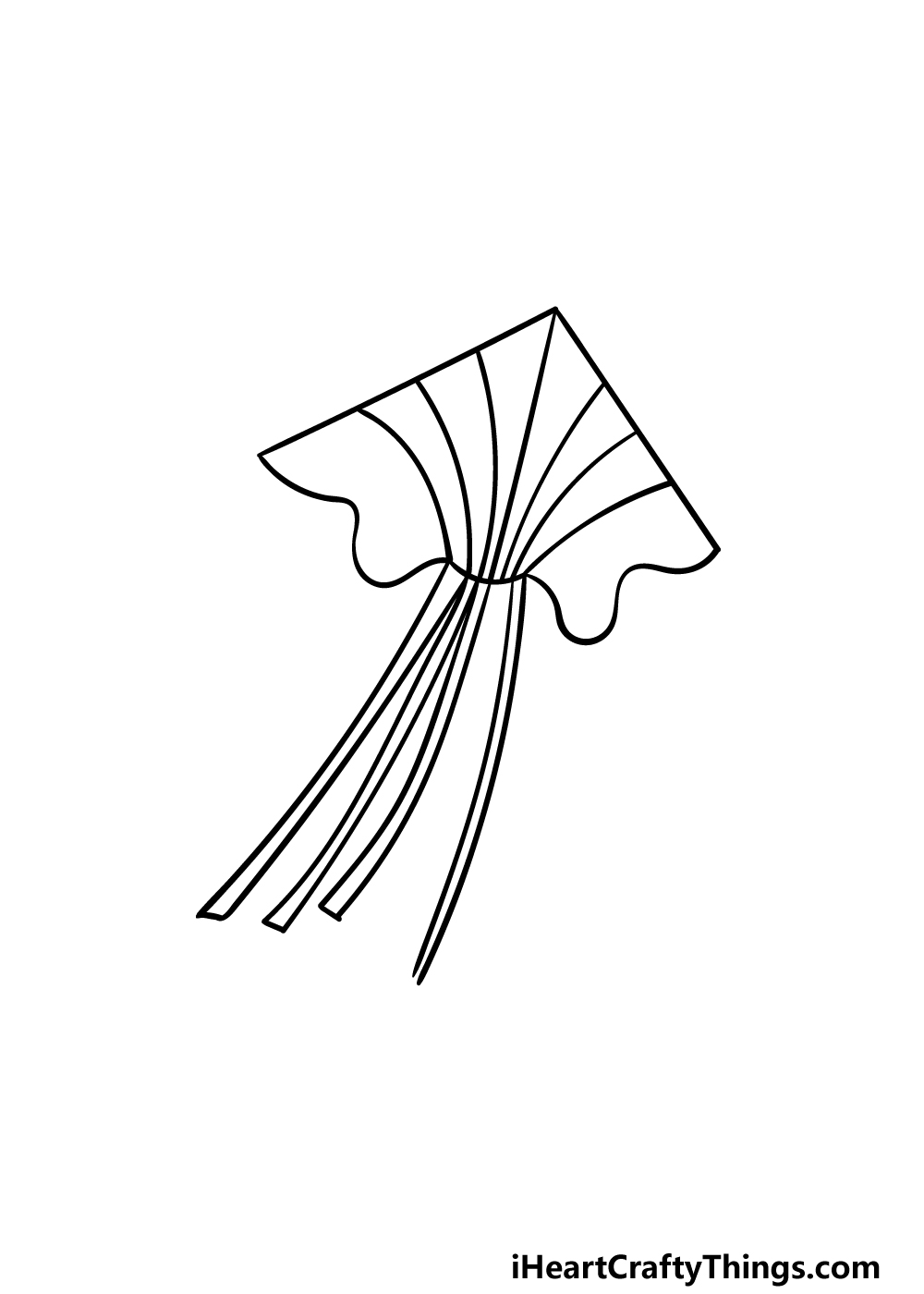 how to draw a kite step 4