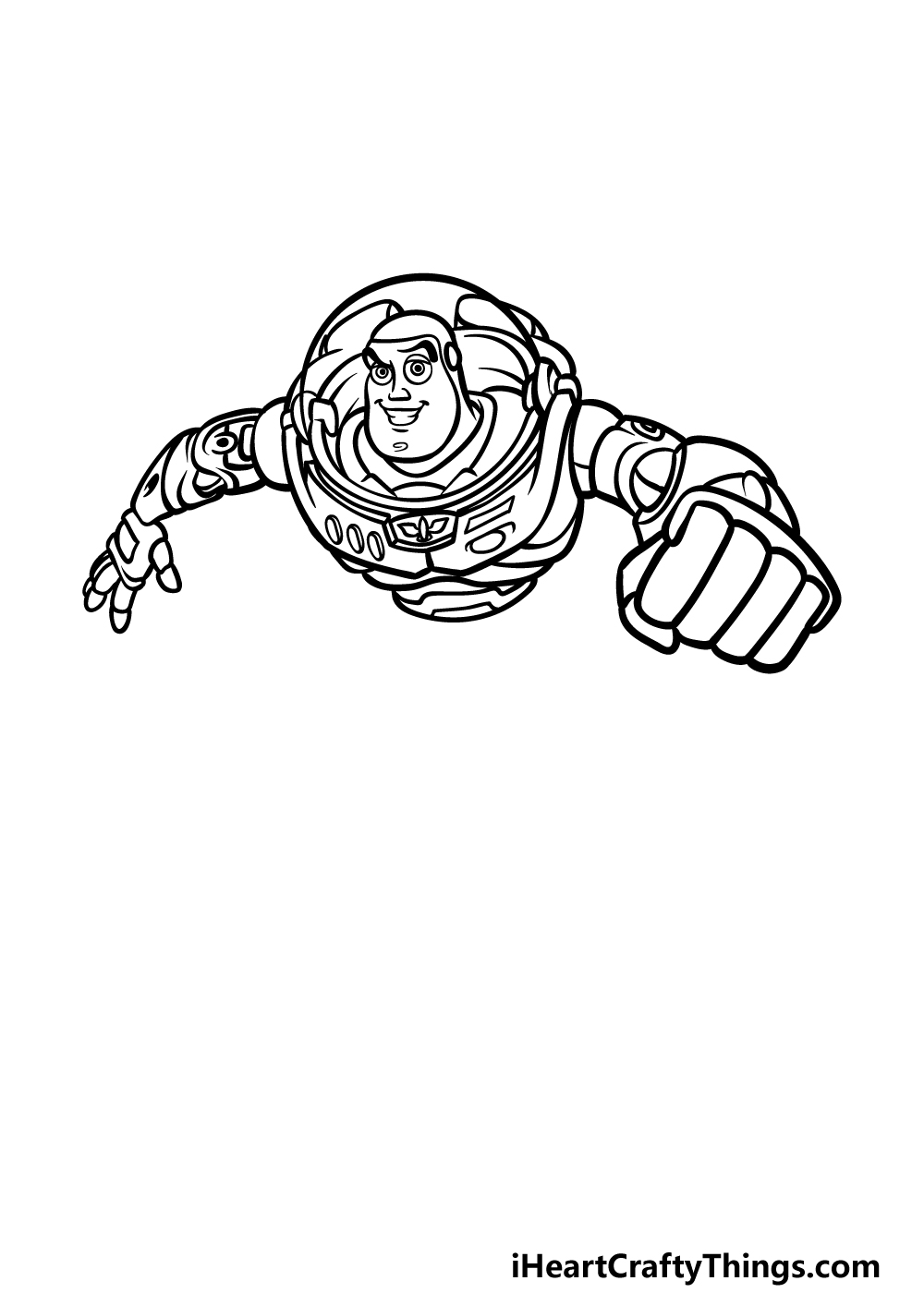 drawing Buzz Lightyear step 4