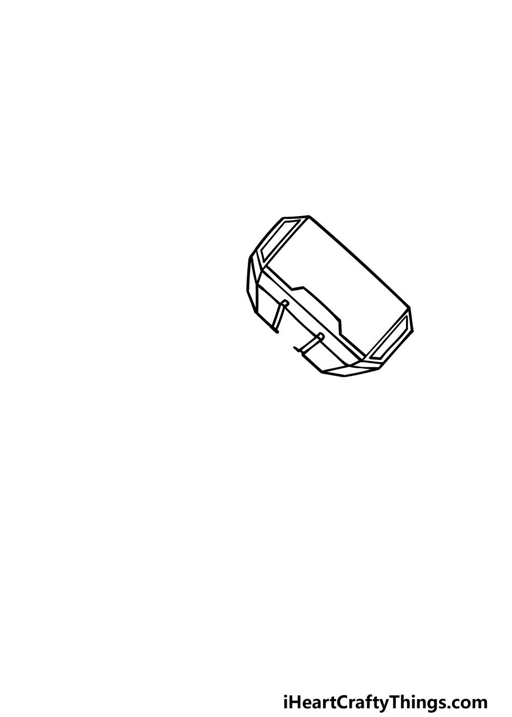 how to draw Thor’s hammer step 4