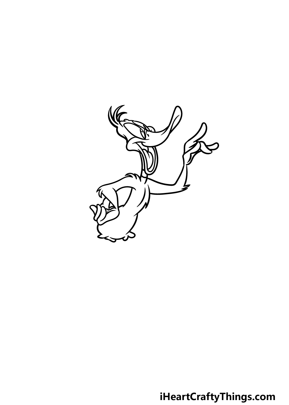 how to draw Daffy Duck step 4