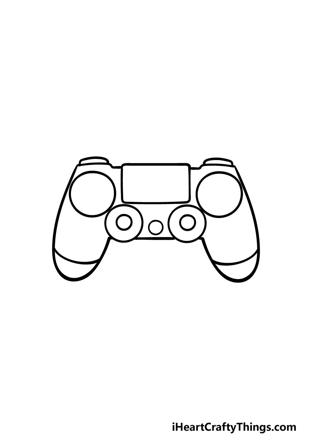 drawing PS4 Controller step 4