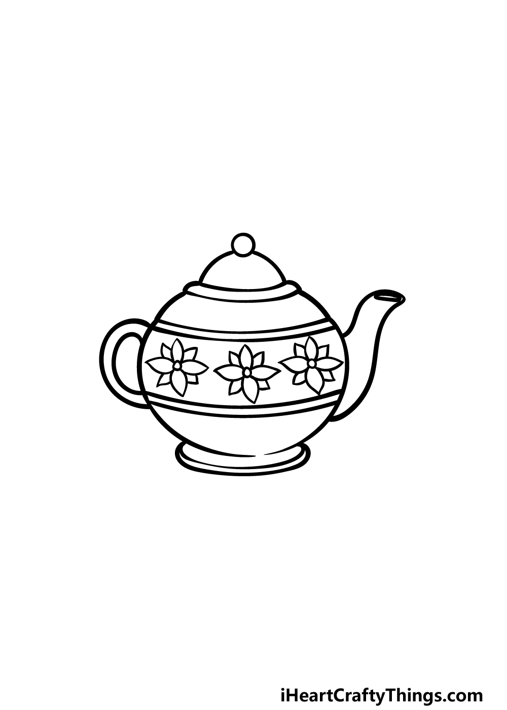 how to draw a Teapot step 5