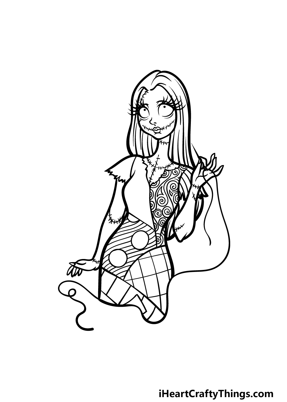 how to draw Sally step 5