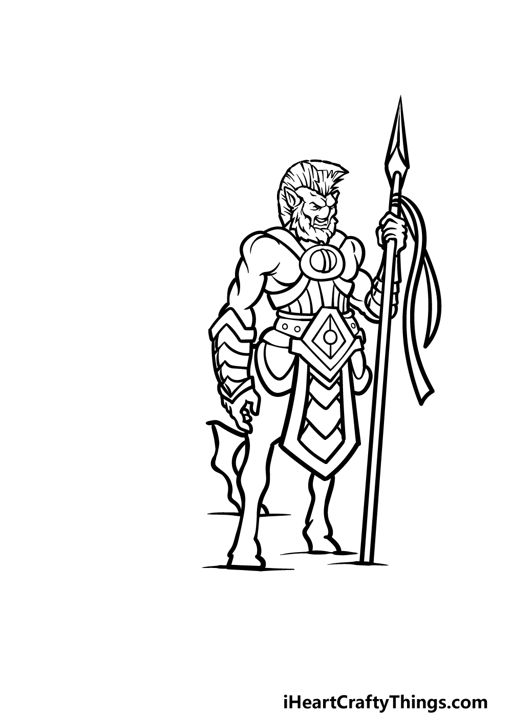 how to draw a Centaur step 5