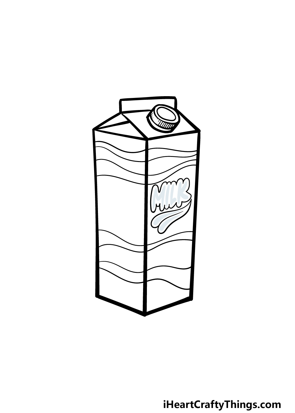 drawing a milk carton step 5