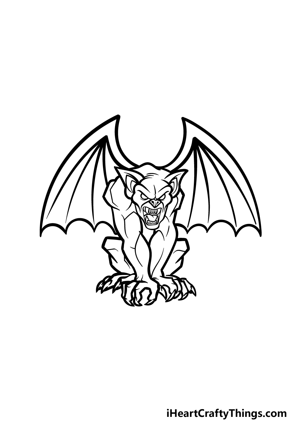 drawing Gargoyle step 5
