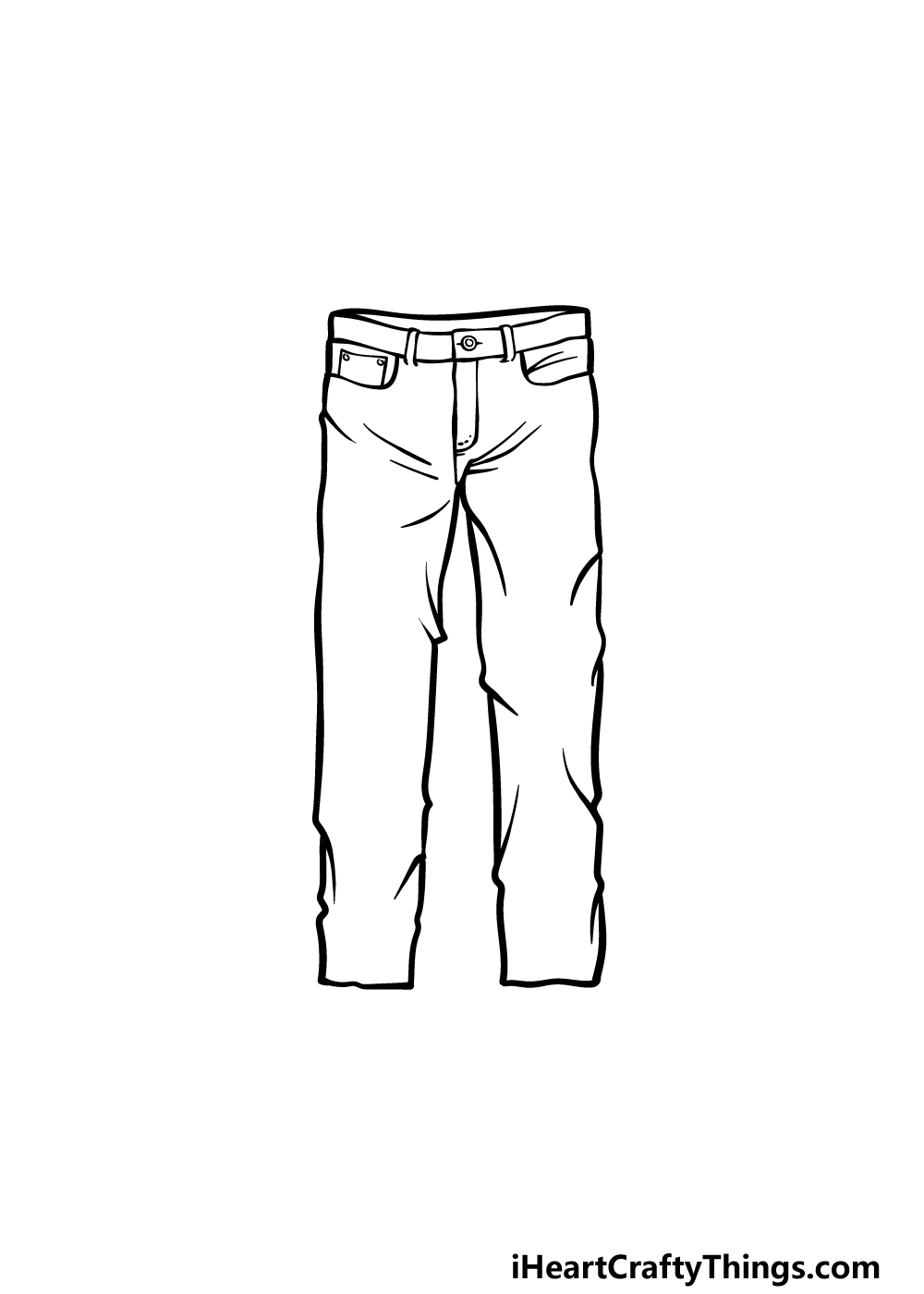 how to draw pants step 5