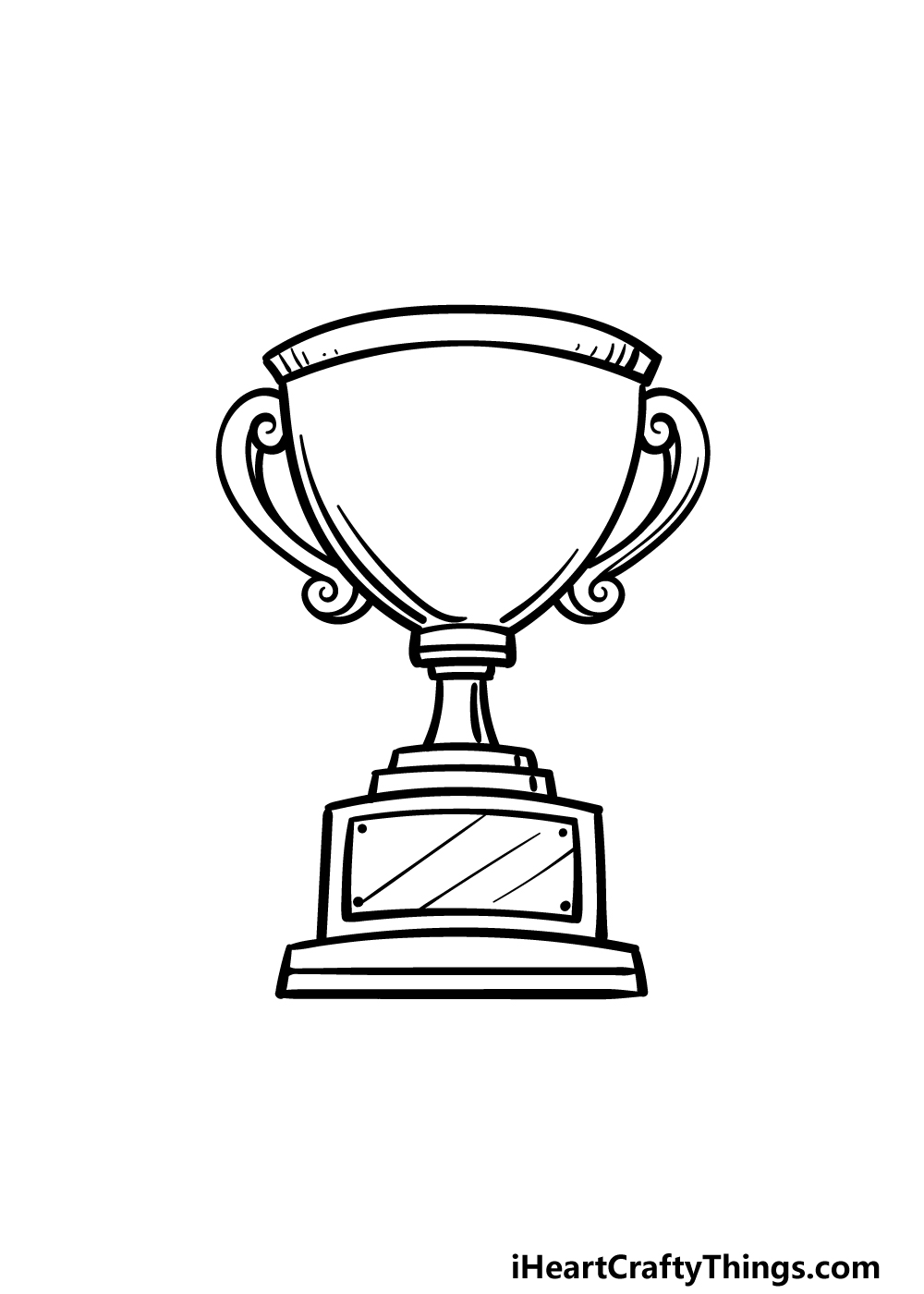 how to draw a trophy step 5