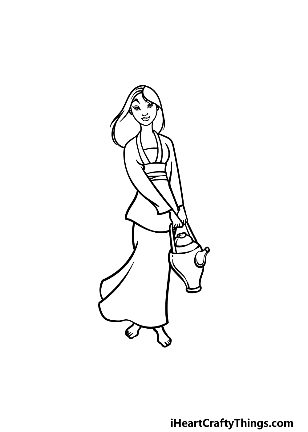 drawing Mulan step 5