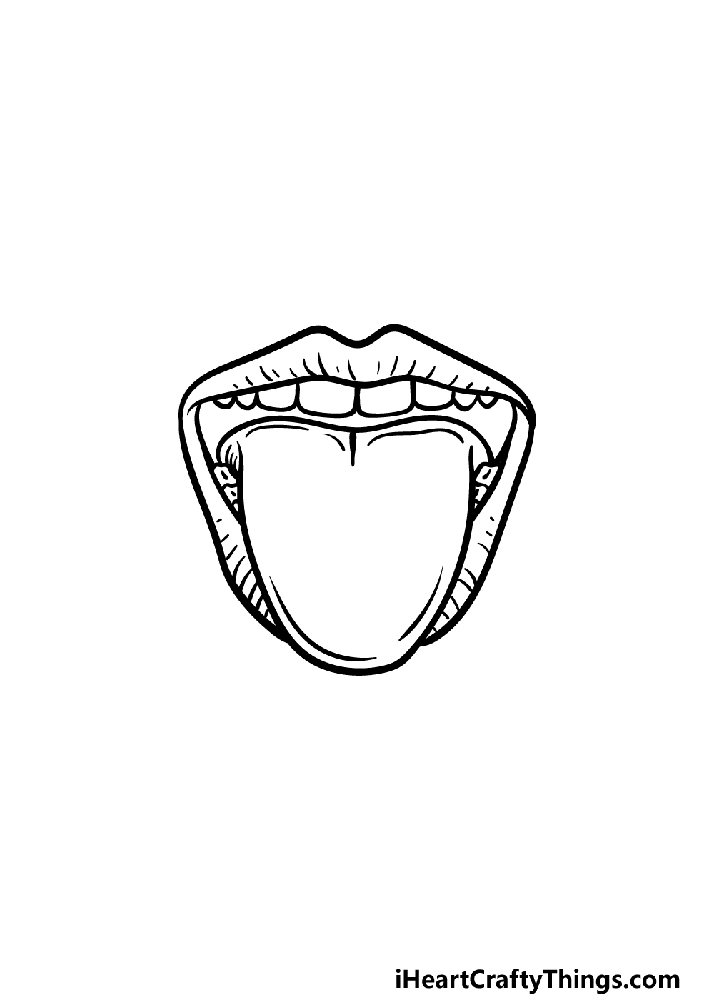 how to draw a tongue step 5