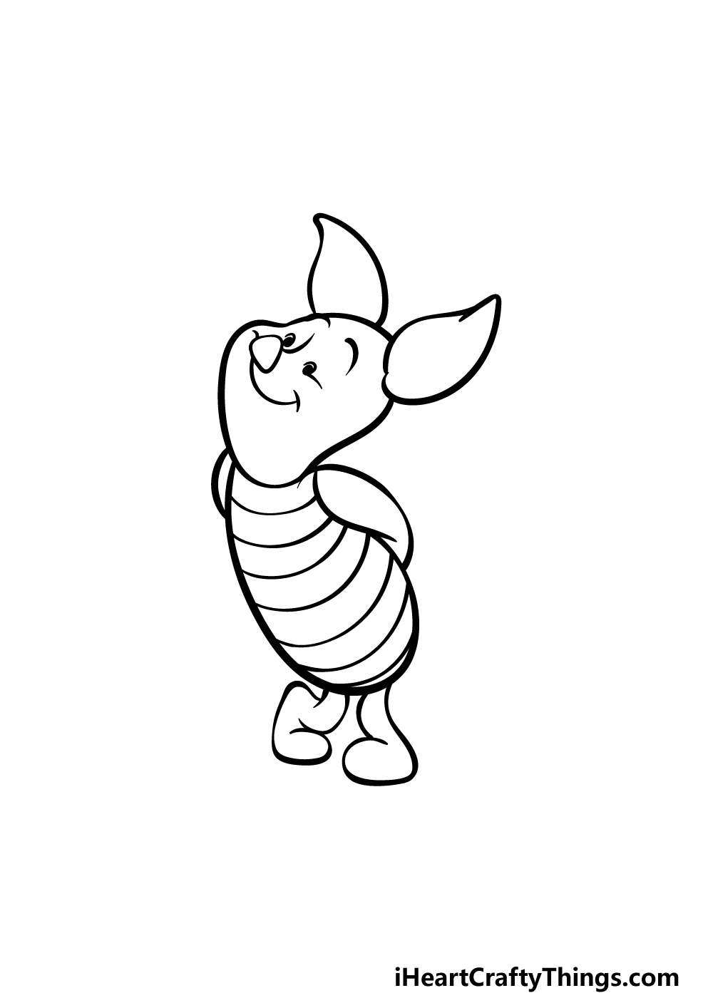 how to draw Piglet step 5