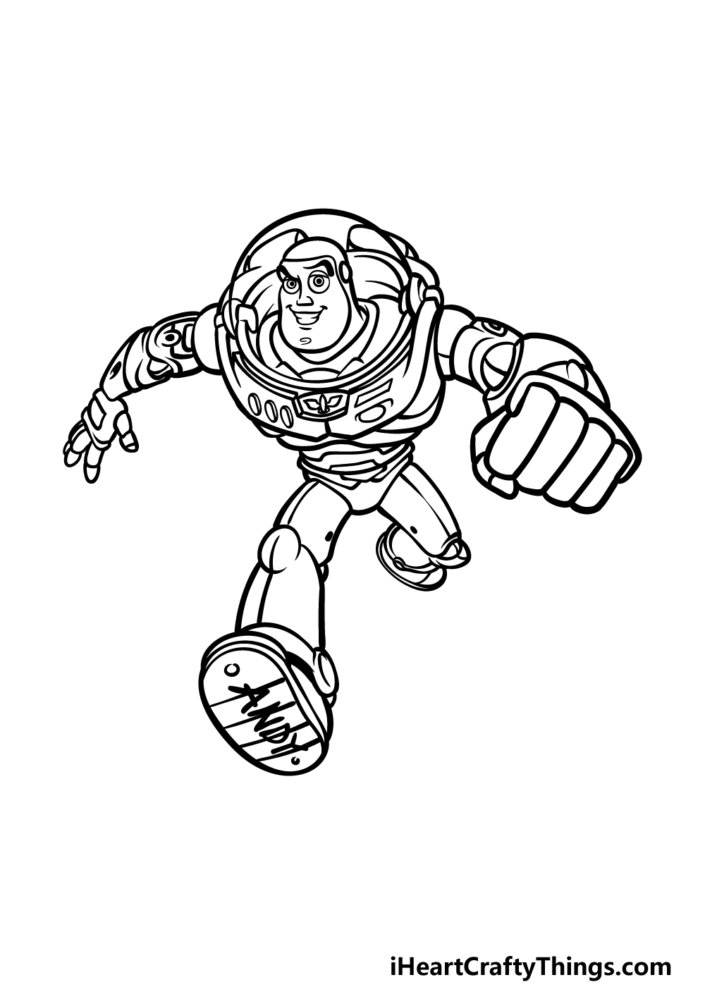 drawing Buzz Lightyear step 5