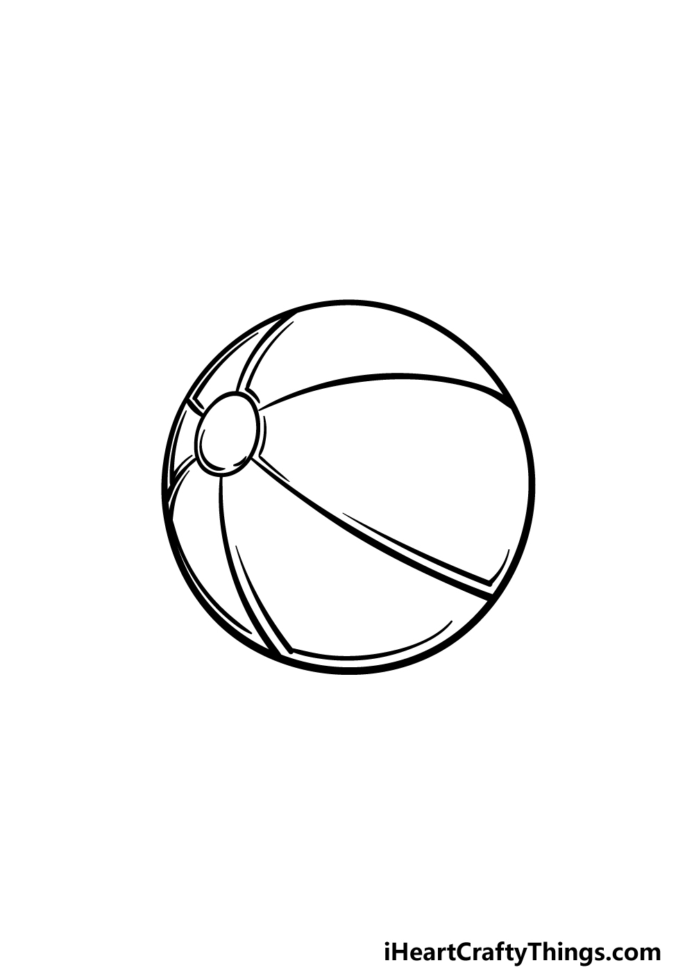 how to draw a beach ball step 5
