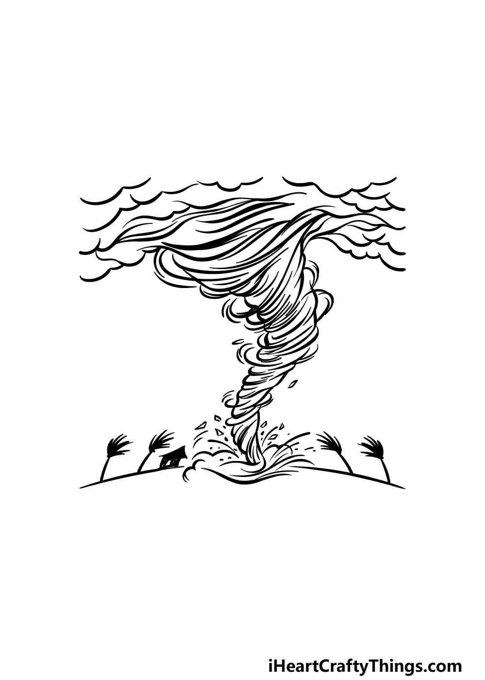 how to draw a hurricane step 5