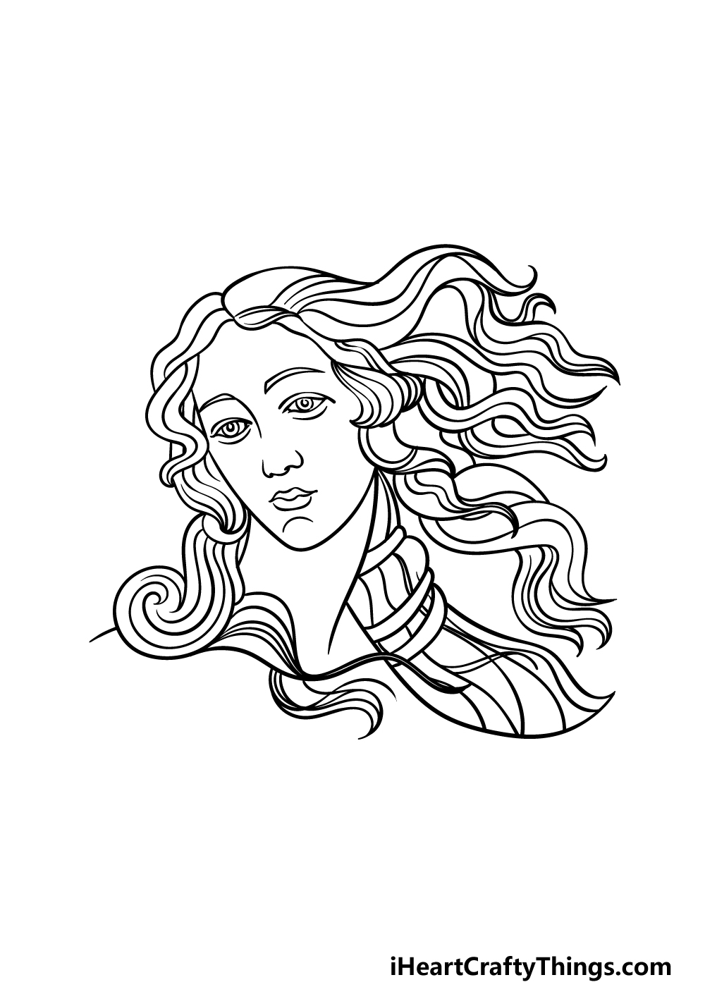 how to draw Aphrodite step 5