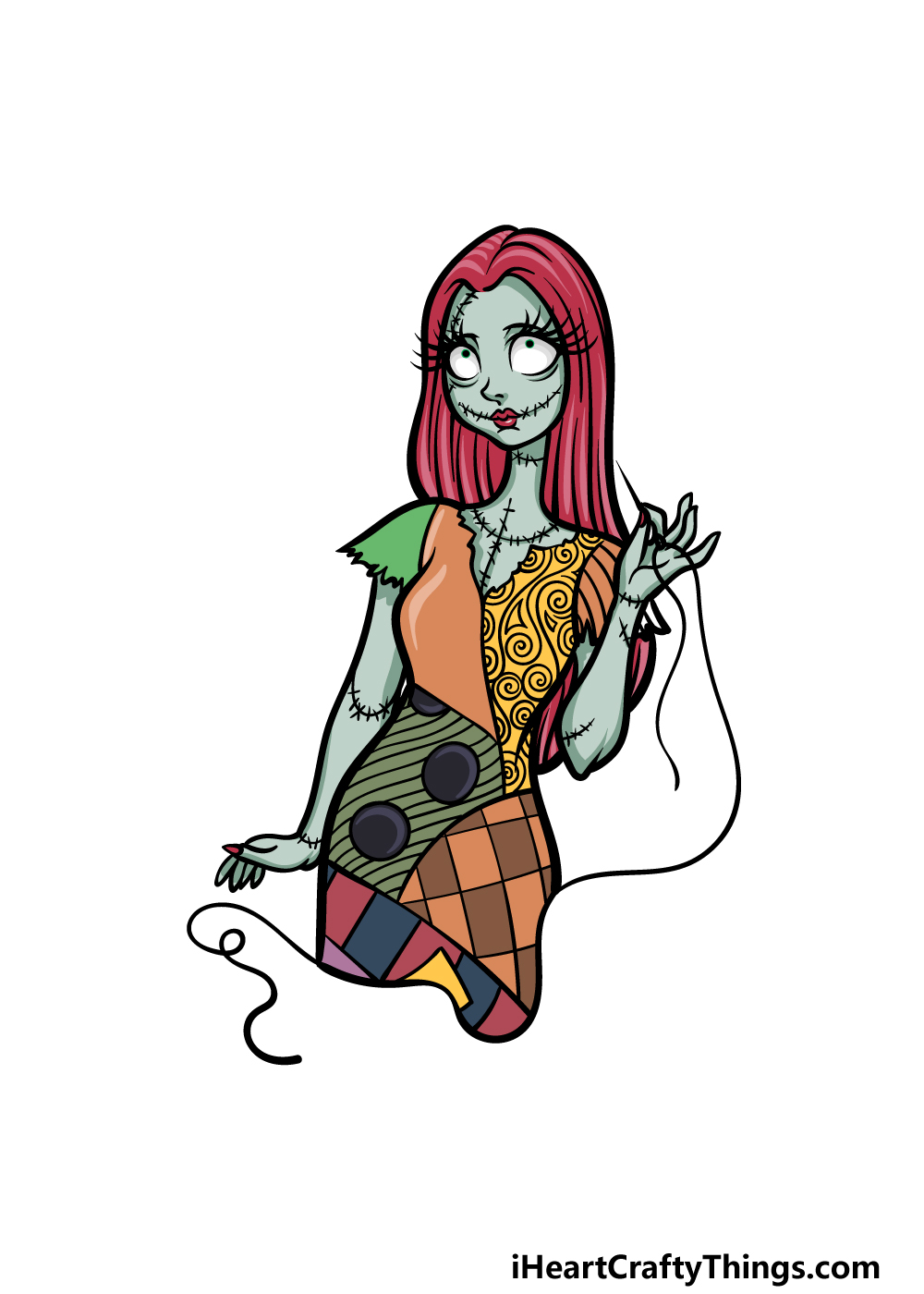 how to draw Sally step 6