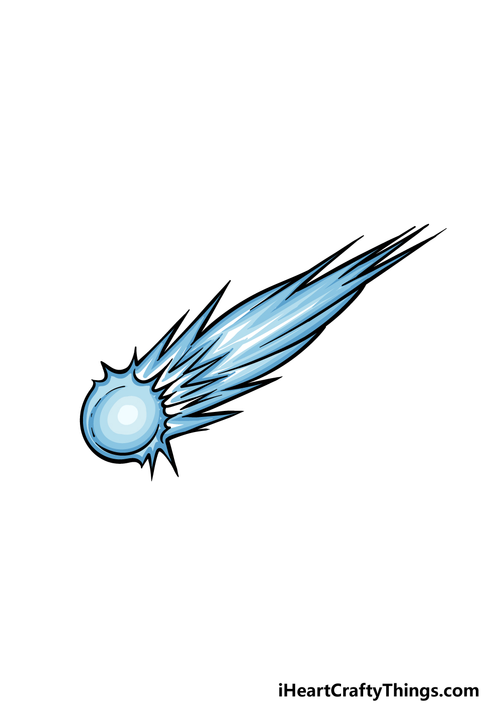 how to draw a comet step 6