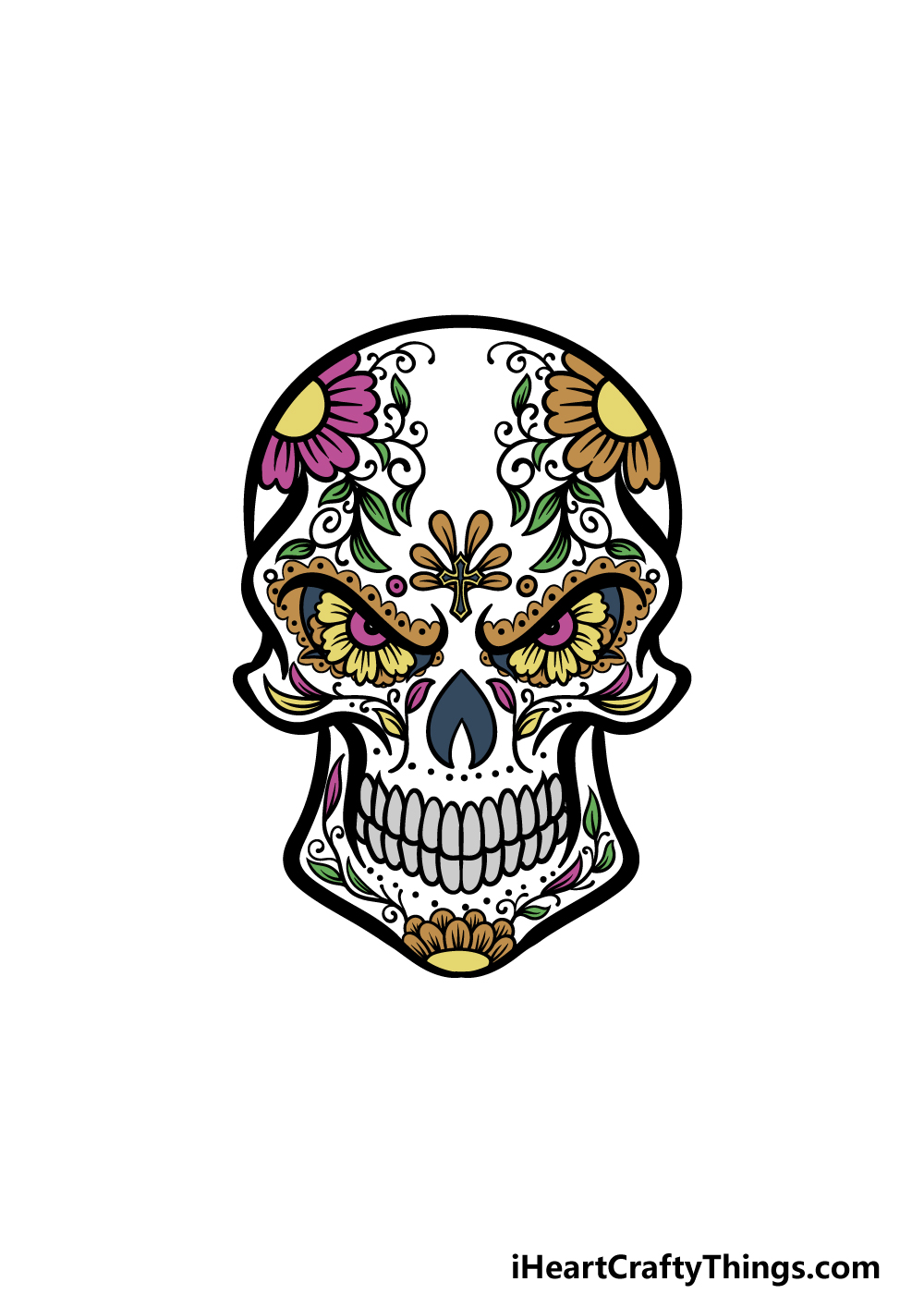 how to draw Dia de los Muertos step 6