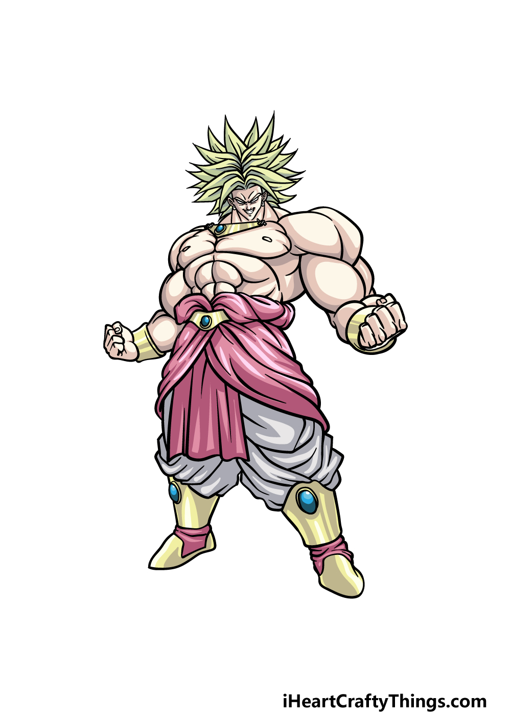 drawing Broly step 6