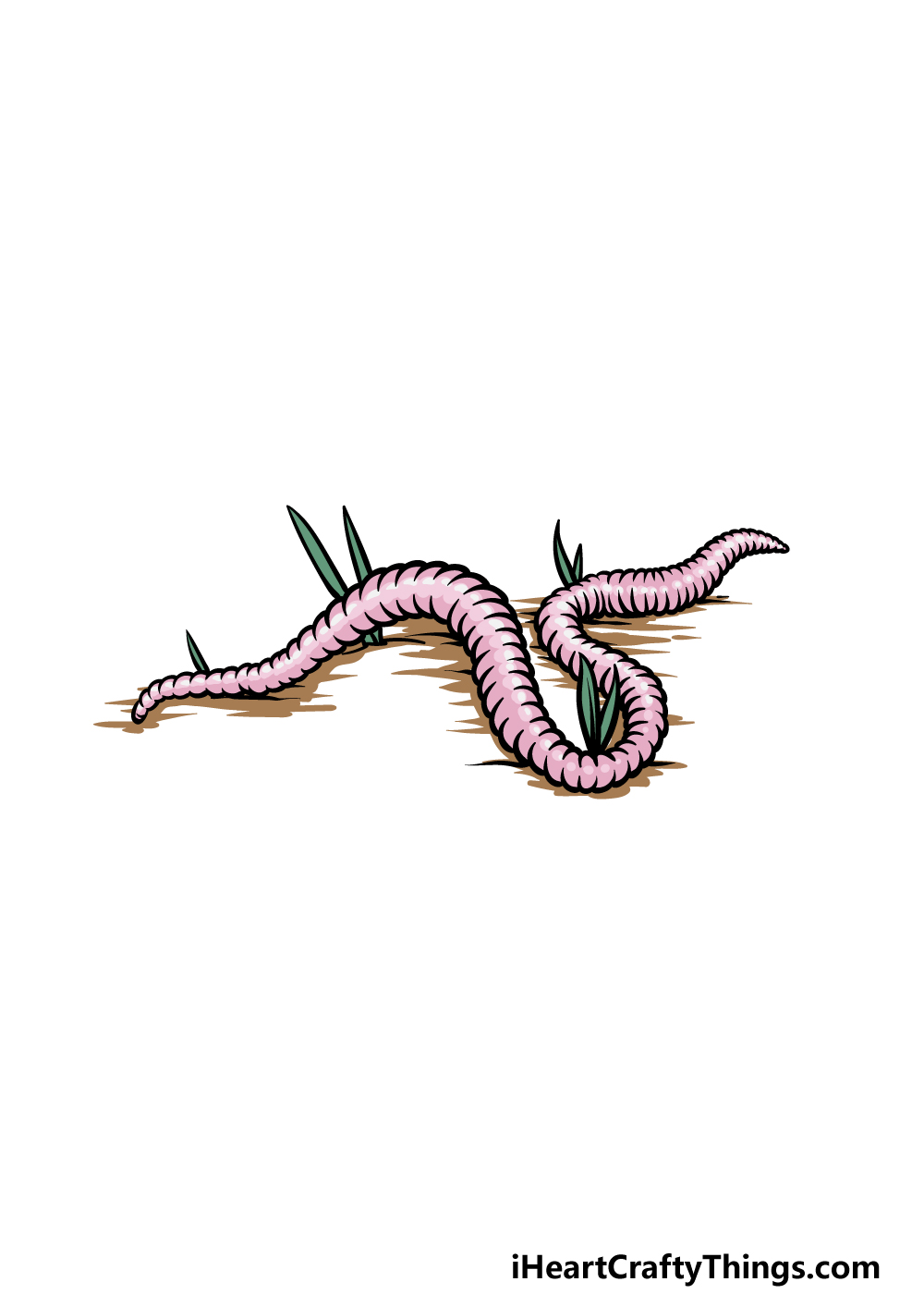 how to draw a worm step 6