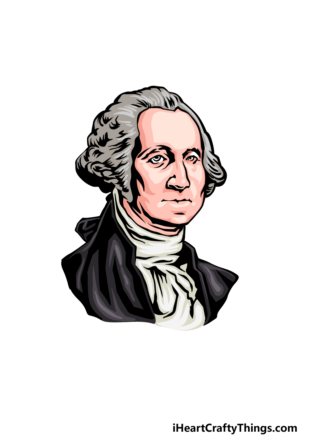 how to draw George Washington step 6