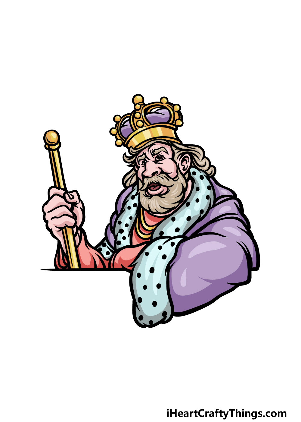 how to draw a King step 6