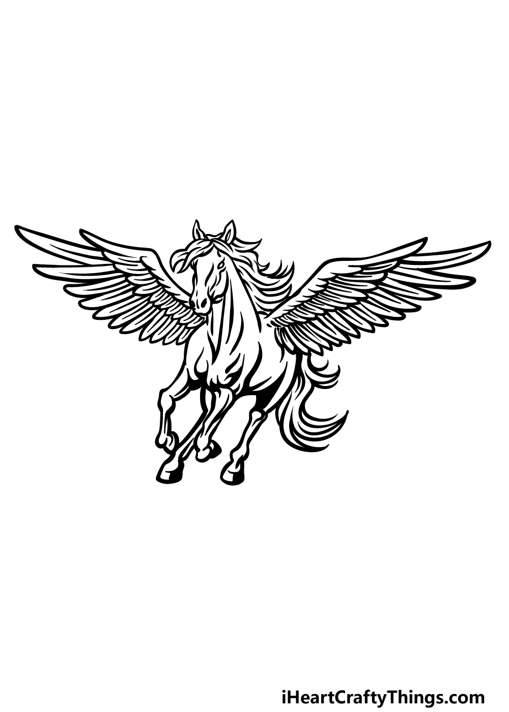 how to draw Pegasus step 6