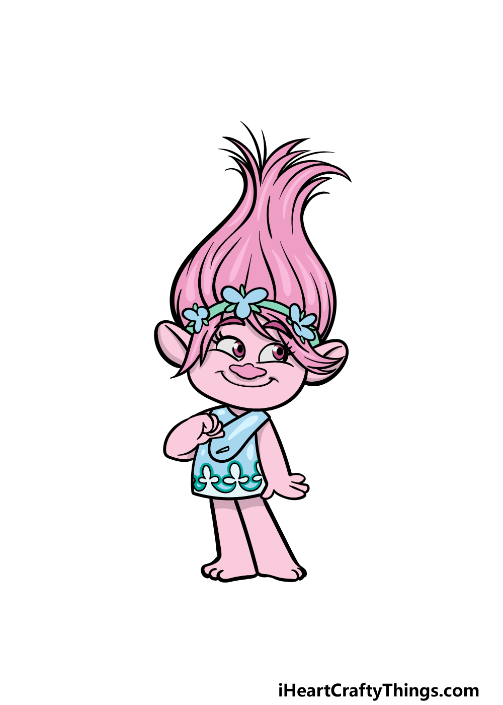 how to draw a troll step 6