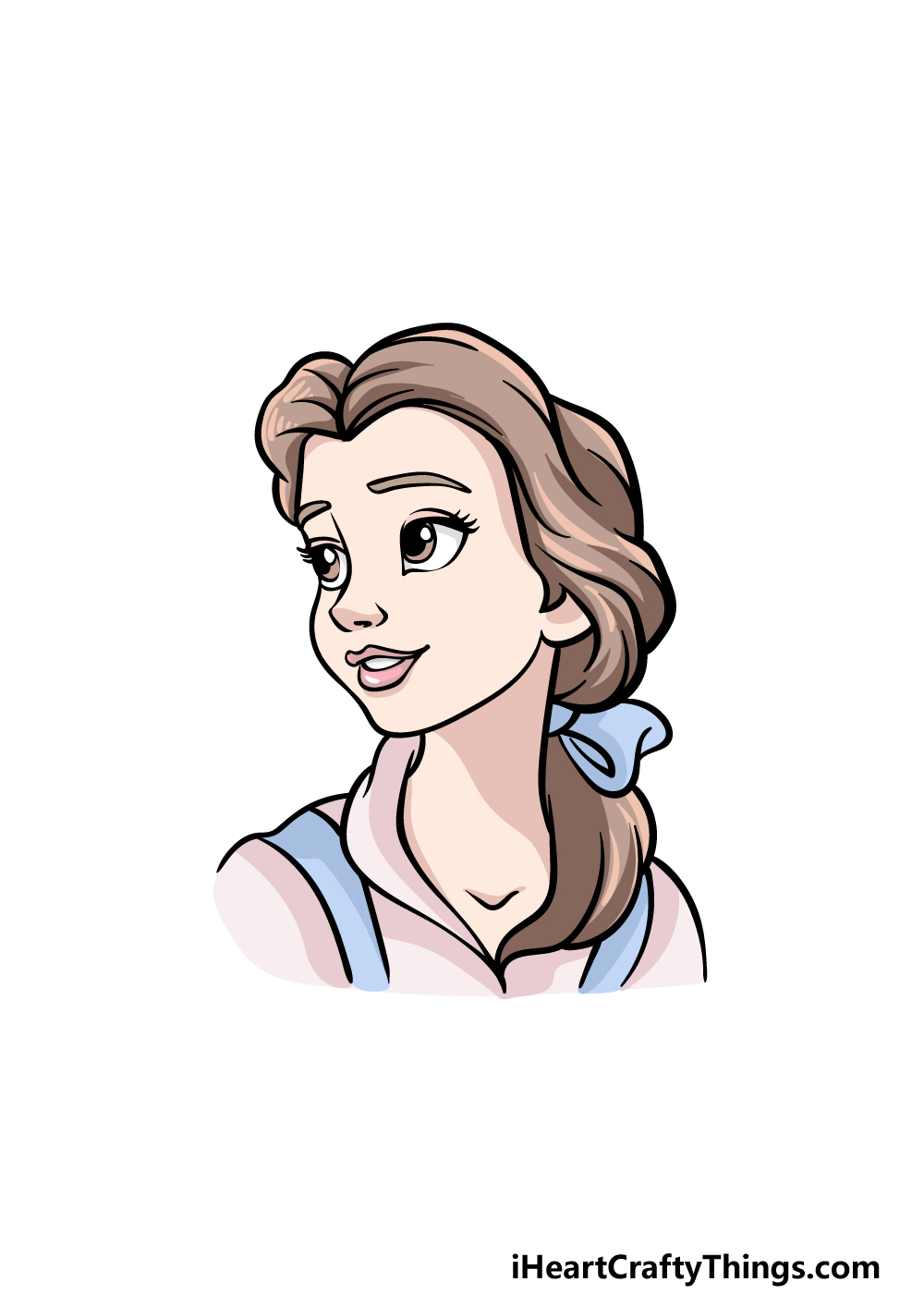 how to draw Belle step 6