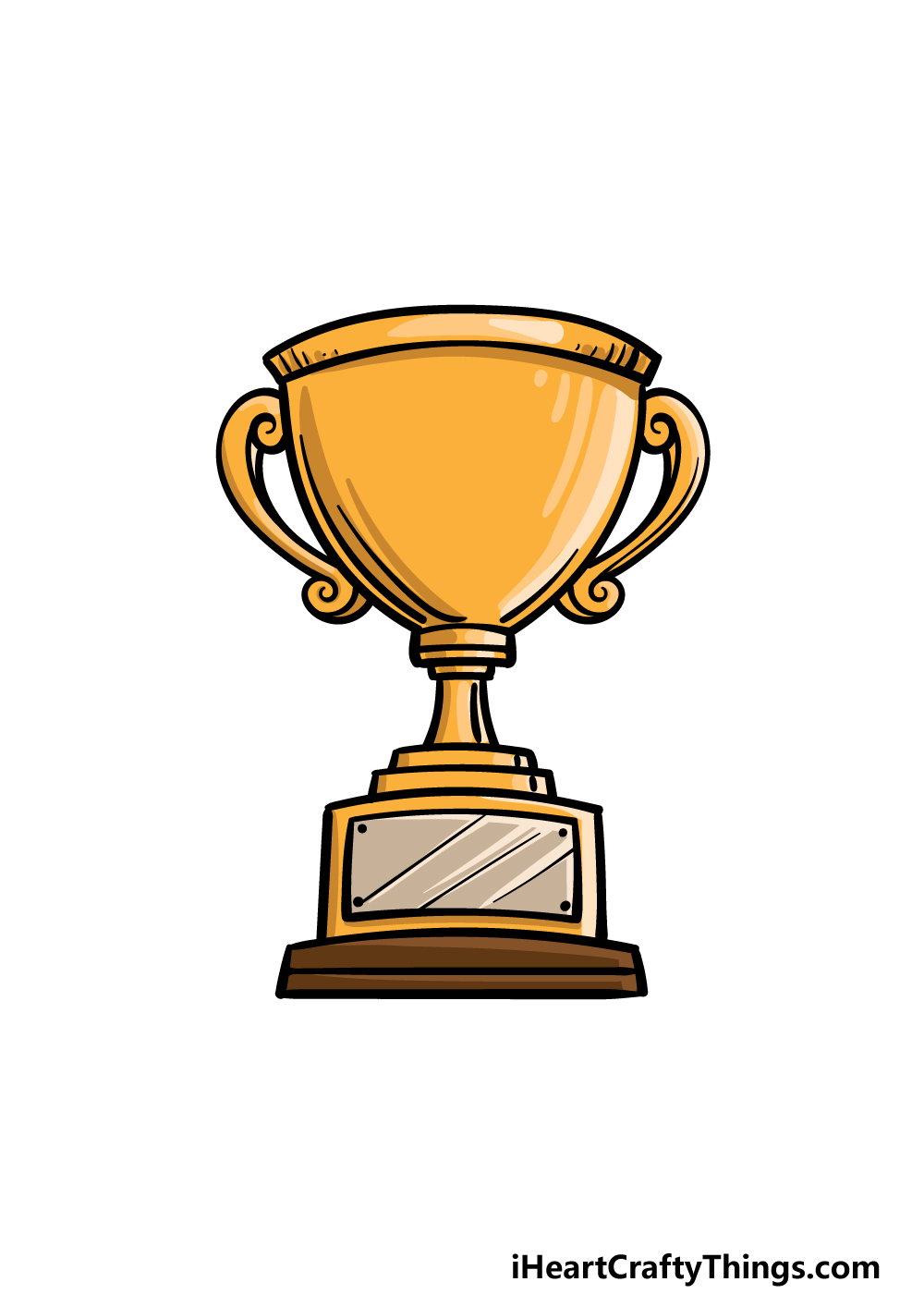 how to draw a trophy step 6