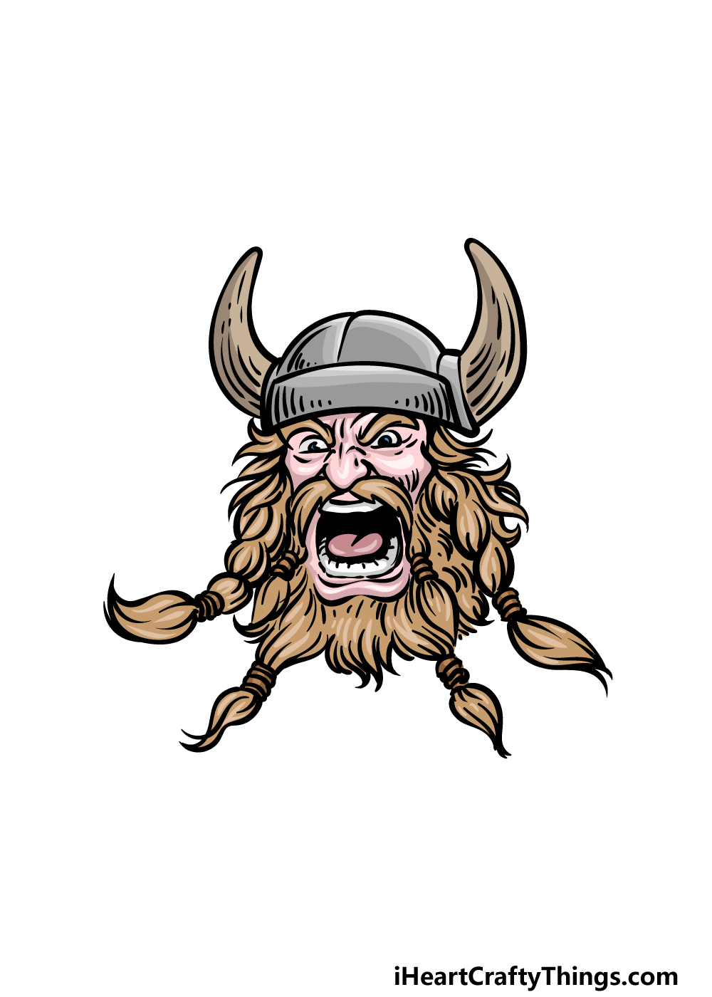 how to draw an angry face step 6