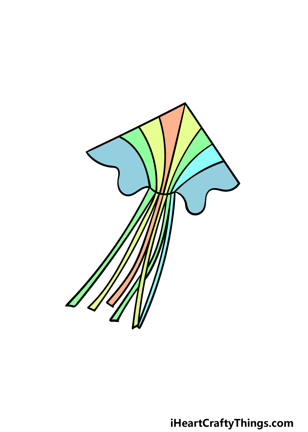 how to draw a kite step 6
