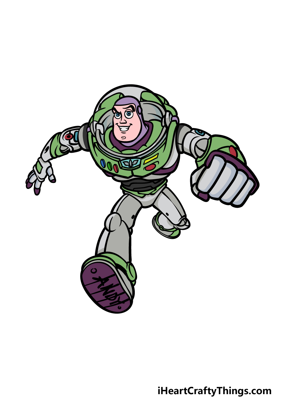 drawing Buzz Lightyear step 6