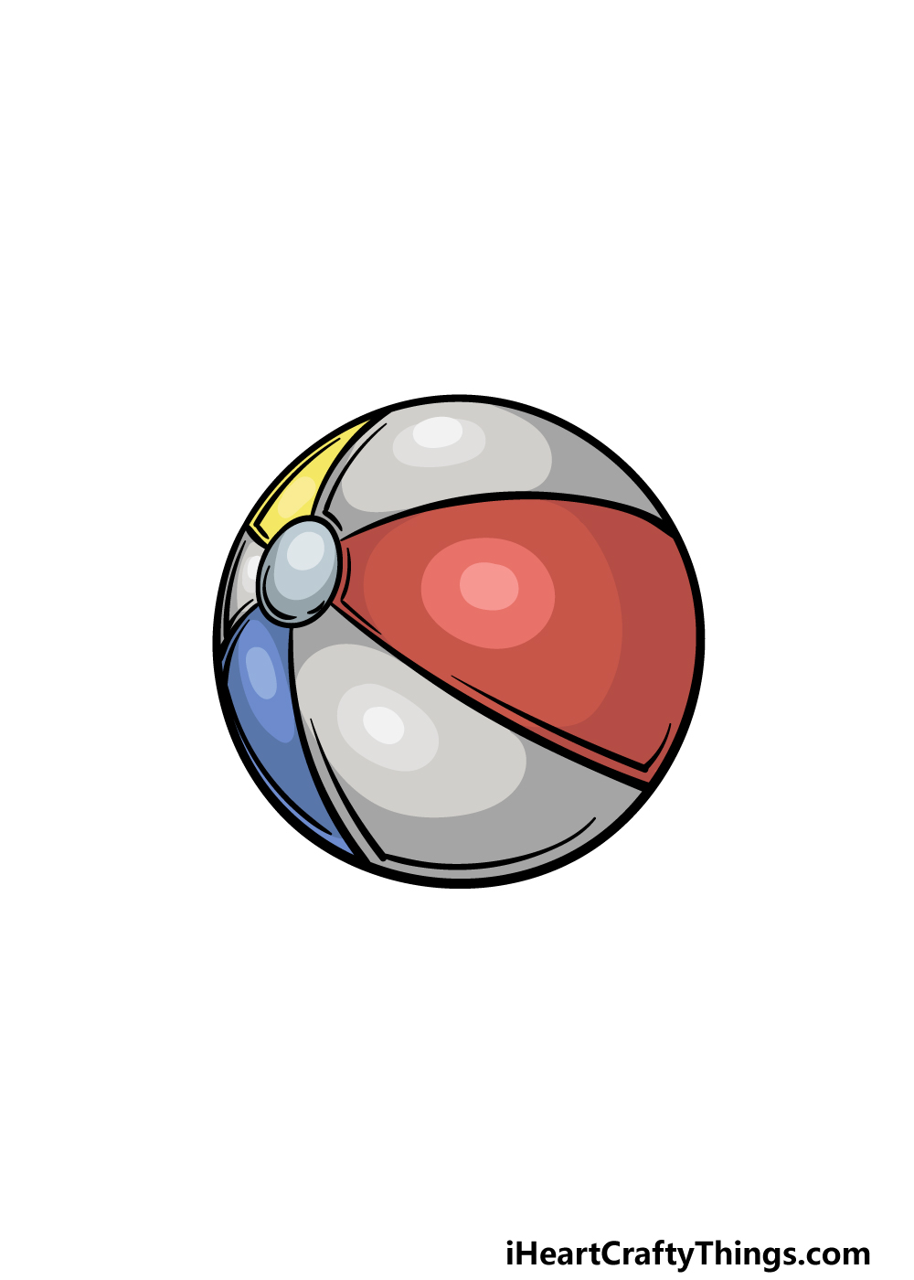 how to draw a beach ball step 6
