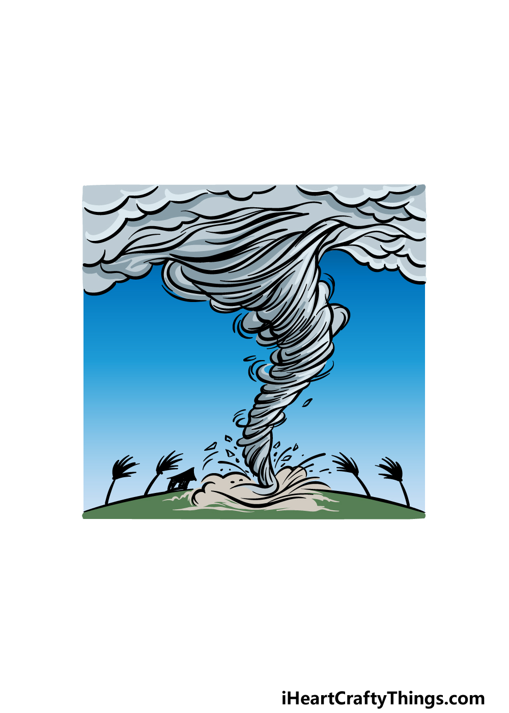 how to draw a hurricane step 6
